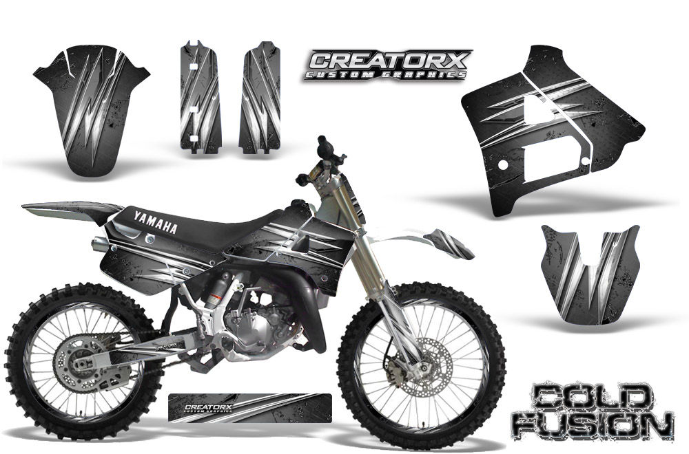 Yamaha YZ125 91-92 Graphics Kit Cold Fusion Silver NP Rims